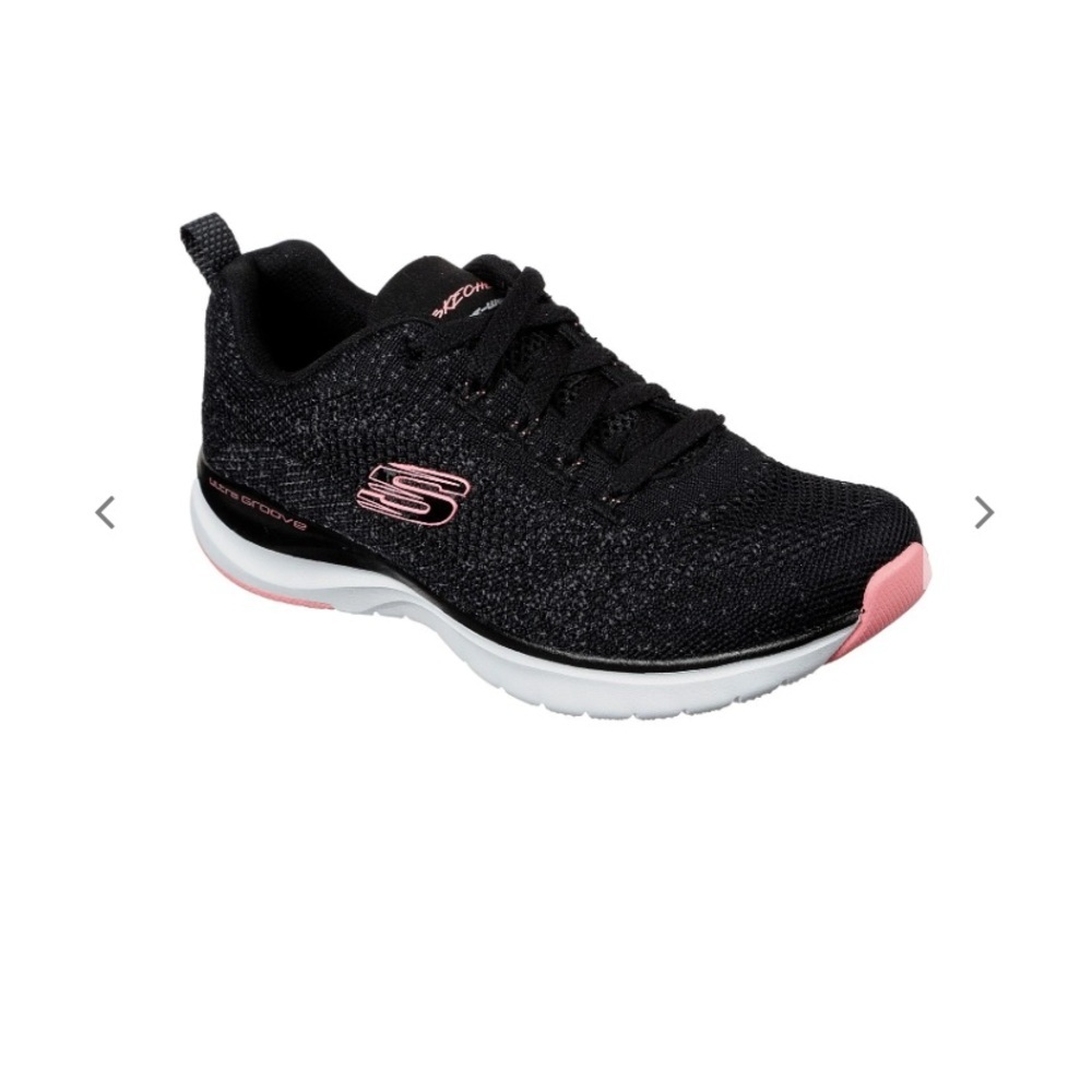Skechers Black Pink Ultra Groove Sneakers running shoes size 8.5